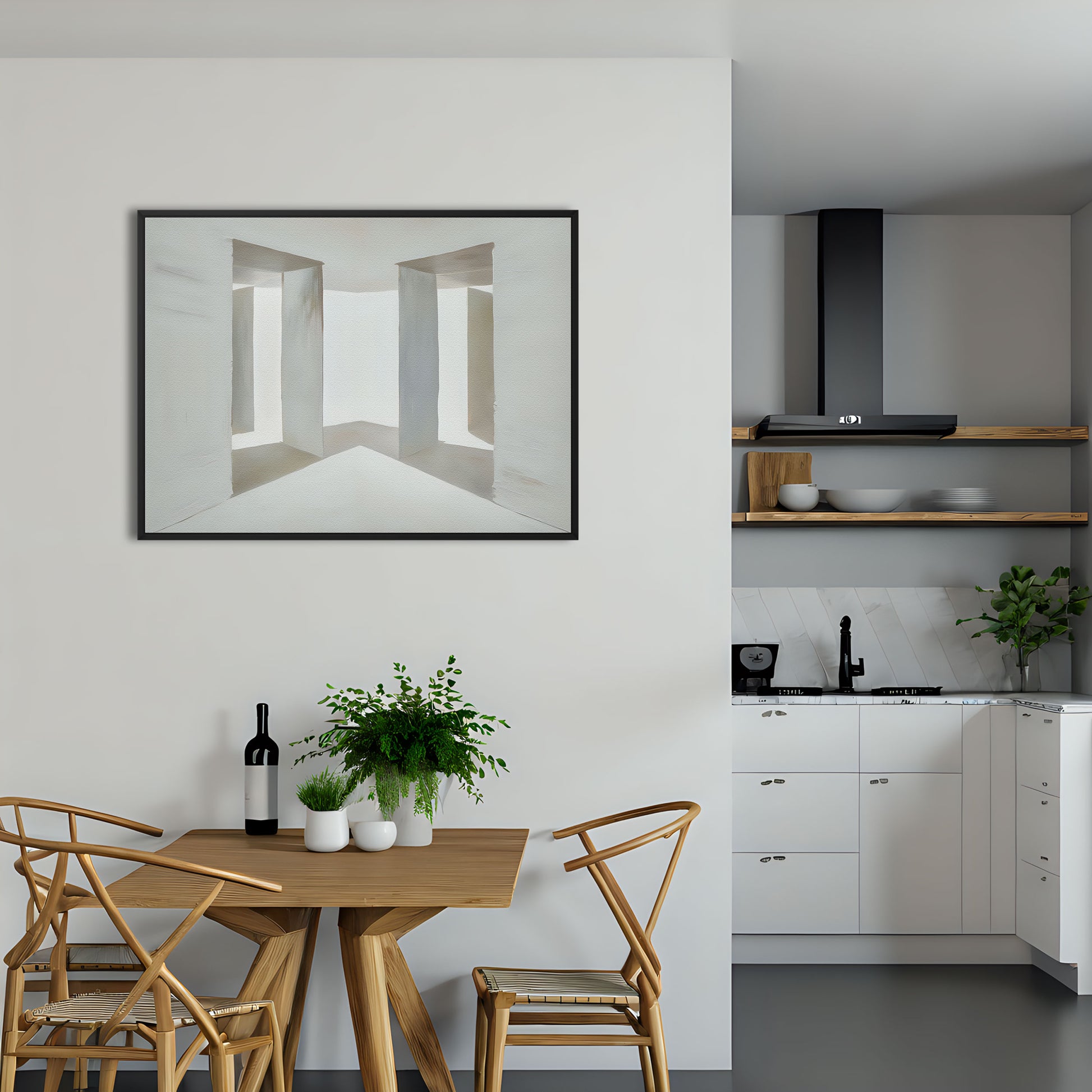 50/50 is an original and exclusive contemporary art, luxury artwork print. It's Giclée printed on to a finely textured 400gsm artist-grade cotton canvas and stretched over 38mm solid wood artist stretcher bars. Image 5.