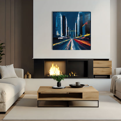 80's Nostalgia is an original and exclusive contemporary urban abstract art luxury artwork print, it's 12-colour Giclée printed, then hand mounted on to a luxury 10mm thick, high gloss acrylic panel with crystal clear diamond polished edges. On the back is an invisible floating subframe, giving a very modern and contemporary look that creates a dramatic focal point. Image 3.